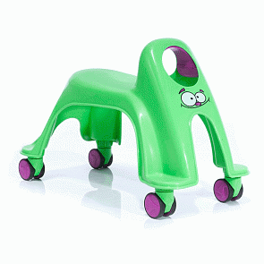 Детская зелёная каталка Smiley Neon Whirlee (Toy Monster, RO-SNW-GP)